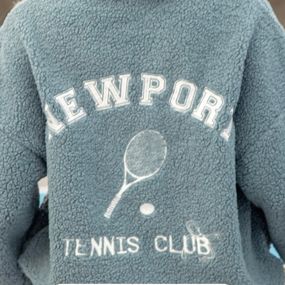 Newport Tennis Club Sherpa fleece half zip