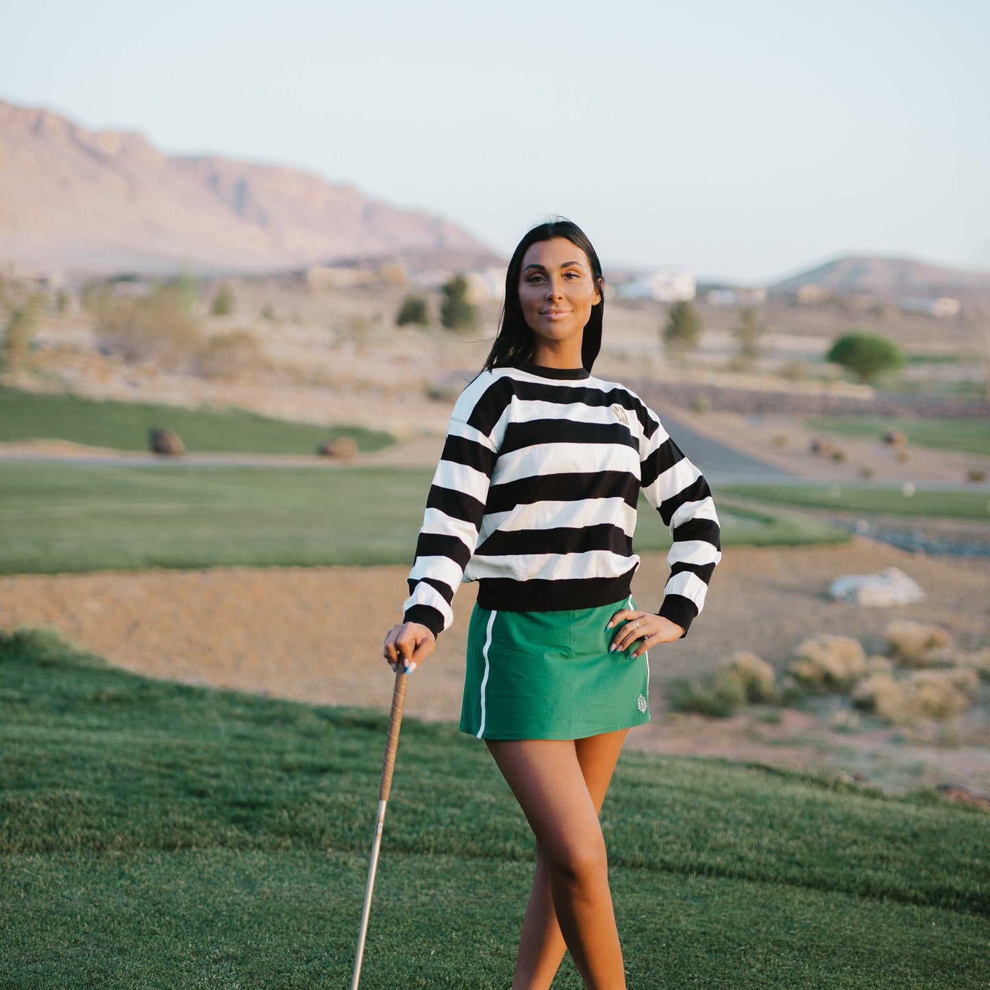 Striped golf sweater