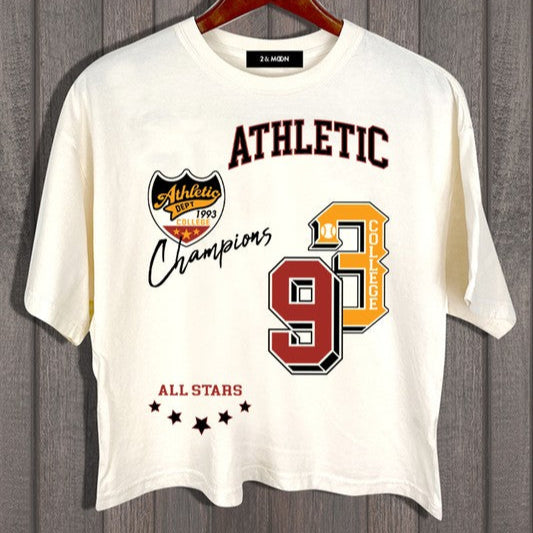 Varsity crop tee