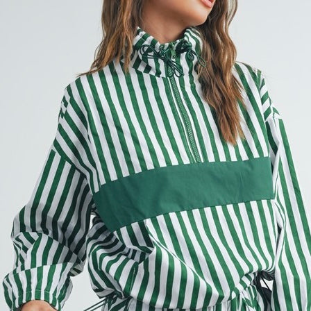 Striped windbreaker