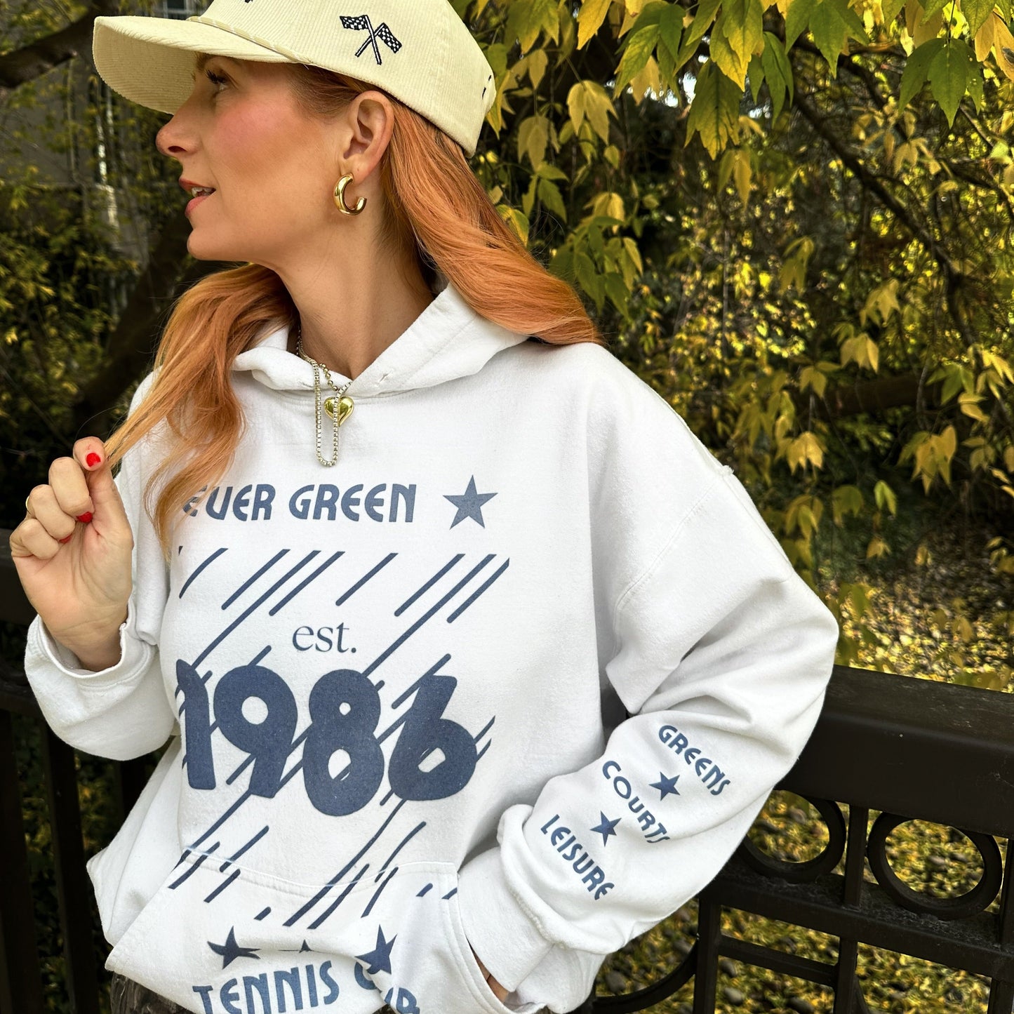 Vintage wash Tennis Club hoodie