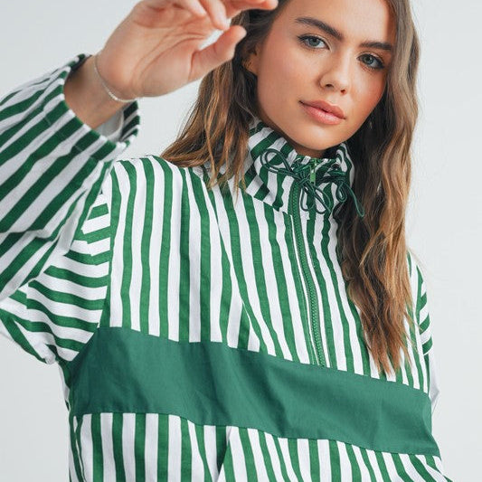 Striped windbreaker
