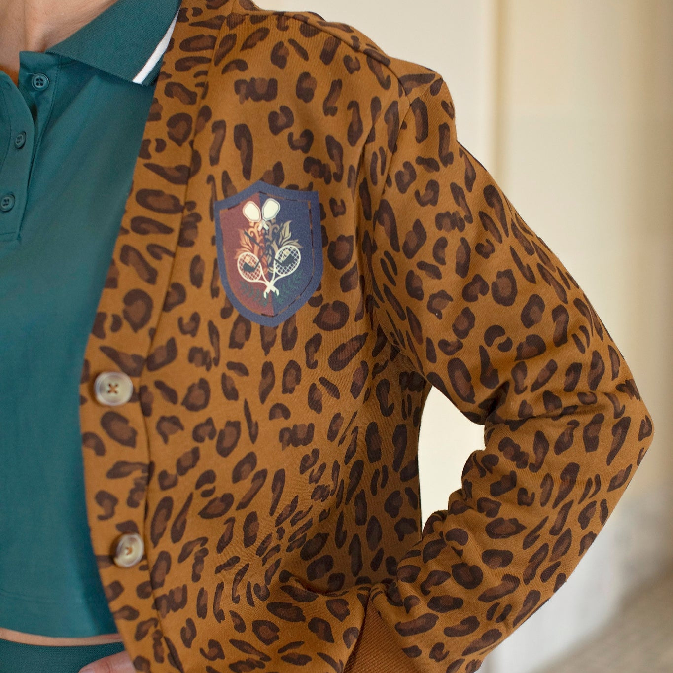 Leopard print cardigan