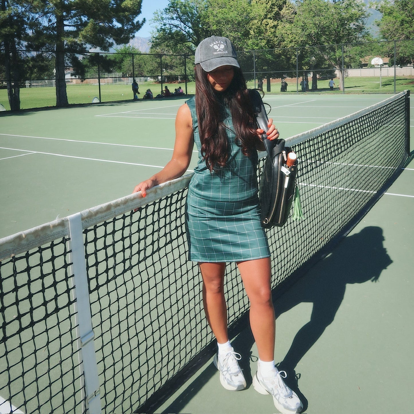 EG classic skirt evergreen grid