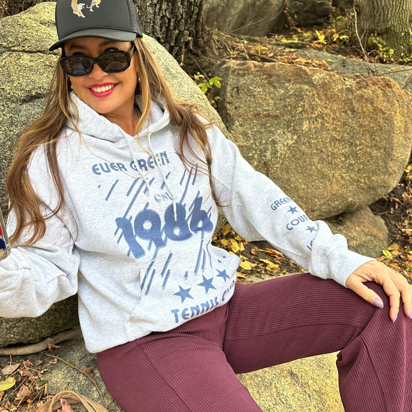 Vintage wash Tennis Club hoodie