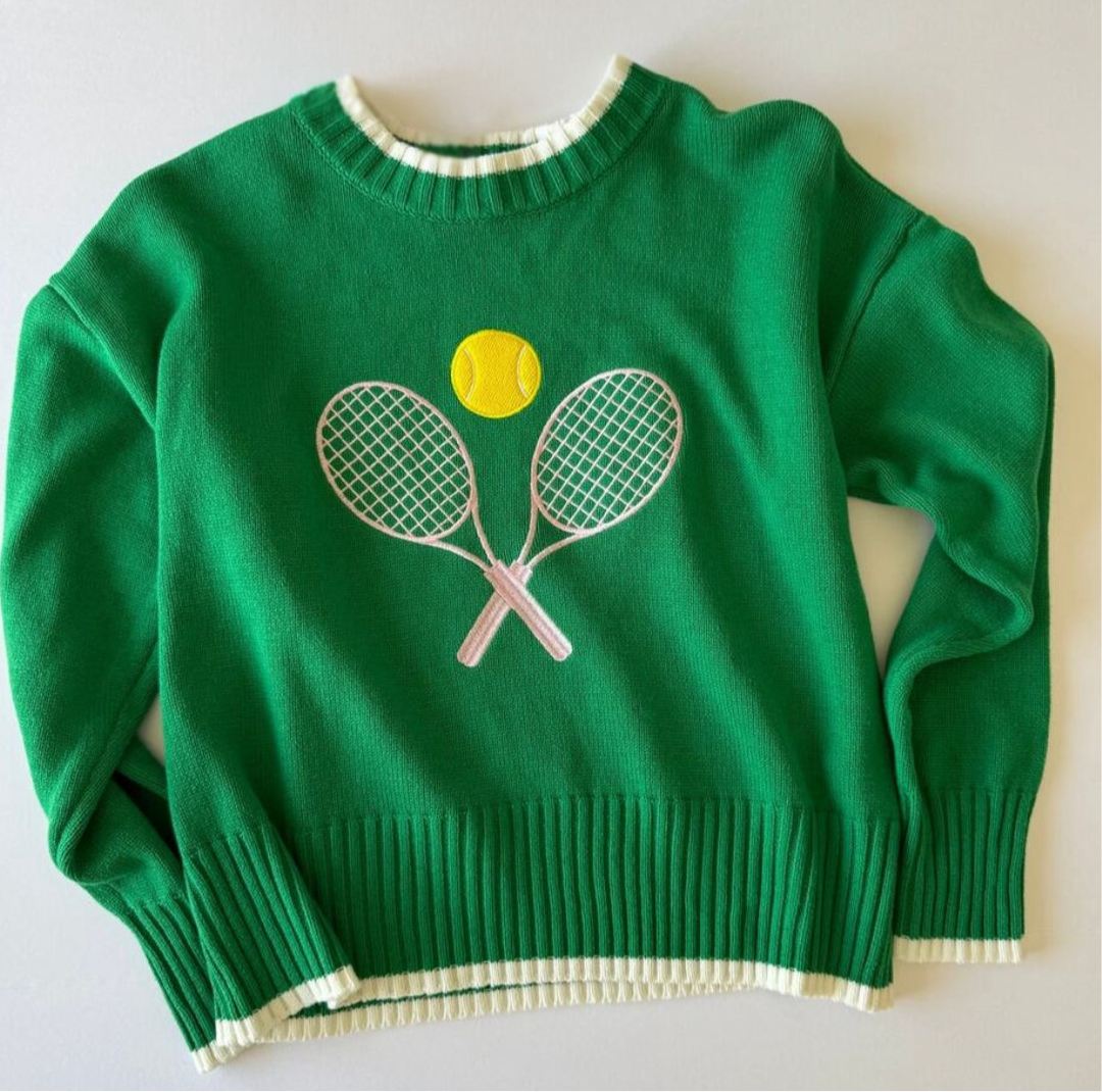 Pretty in play tennis sweater