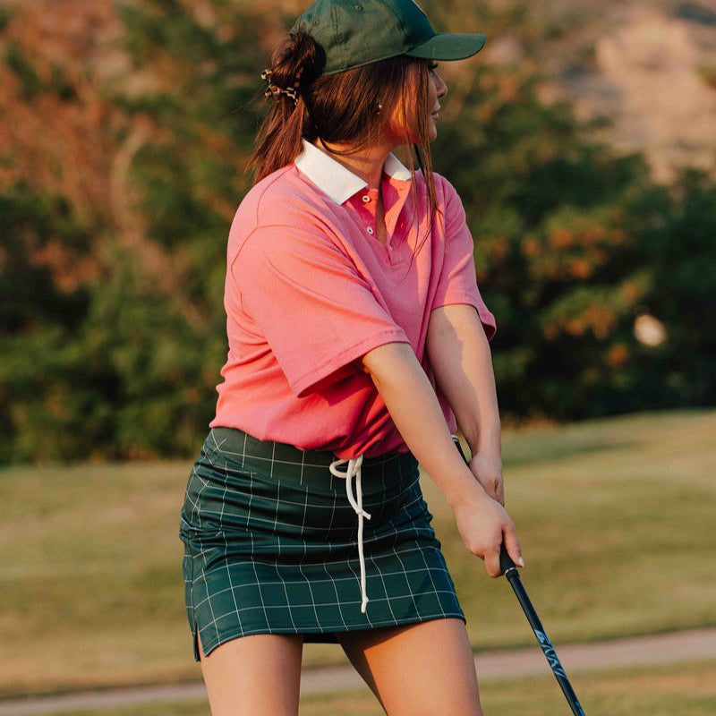 EG classic skirt evergreen grid