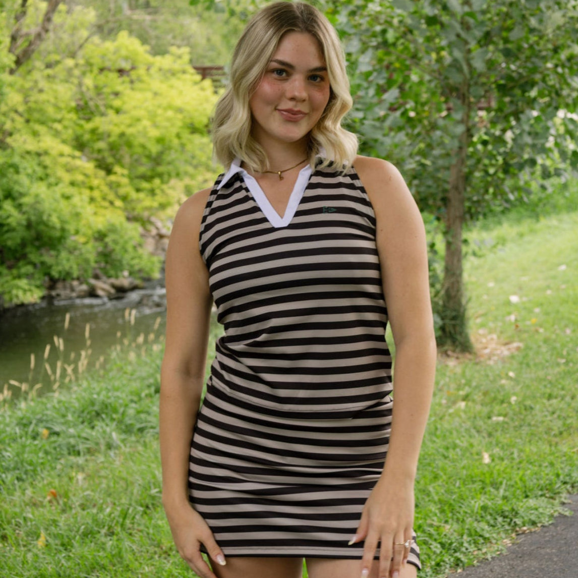 EG Classic racer back tank - black/tan