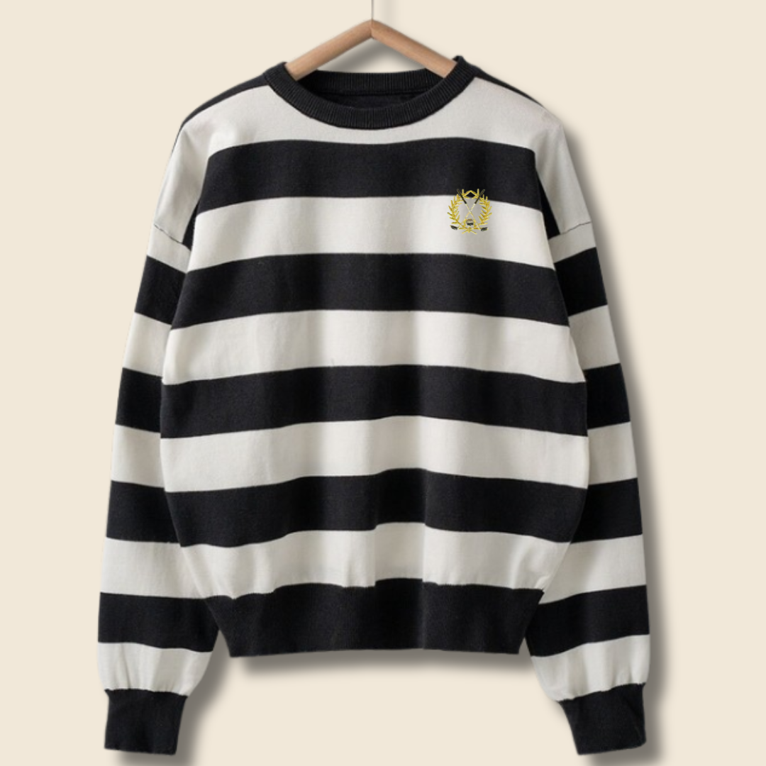 Striped golf sweater