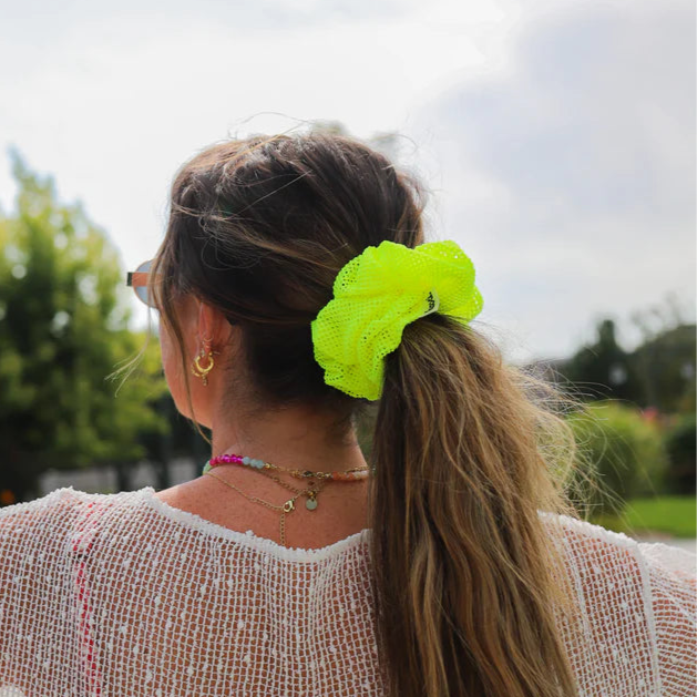 Mesh jersey scrunchie