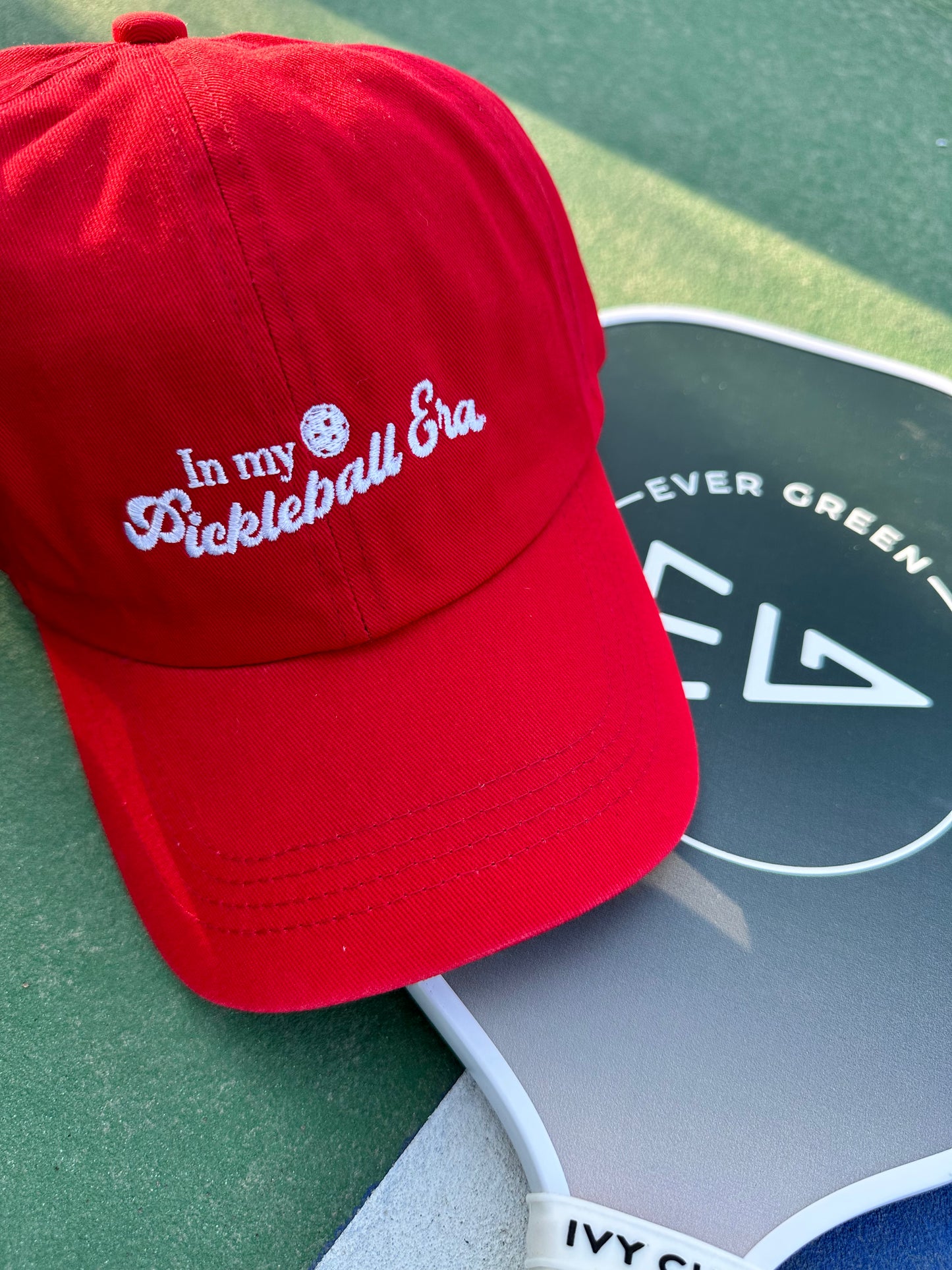 “In my pickleball era” dad hat