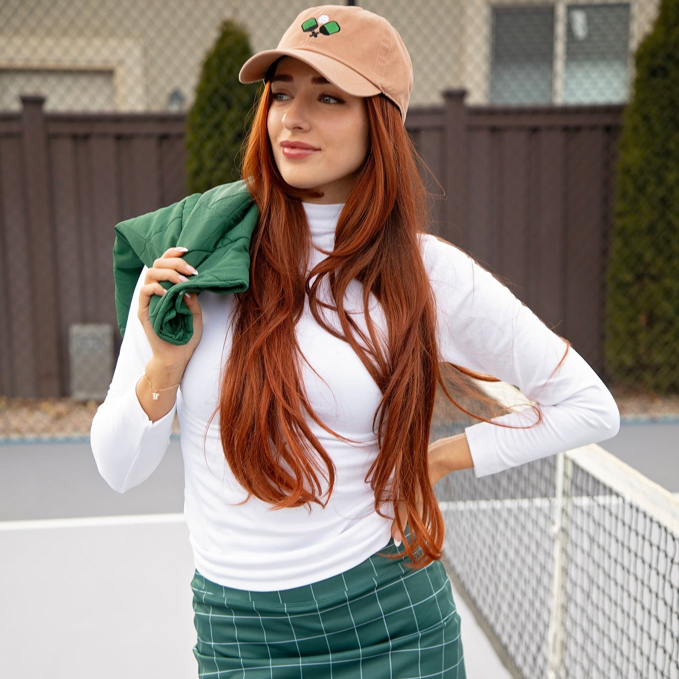 Fleece lined mock neck