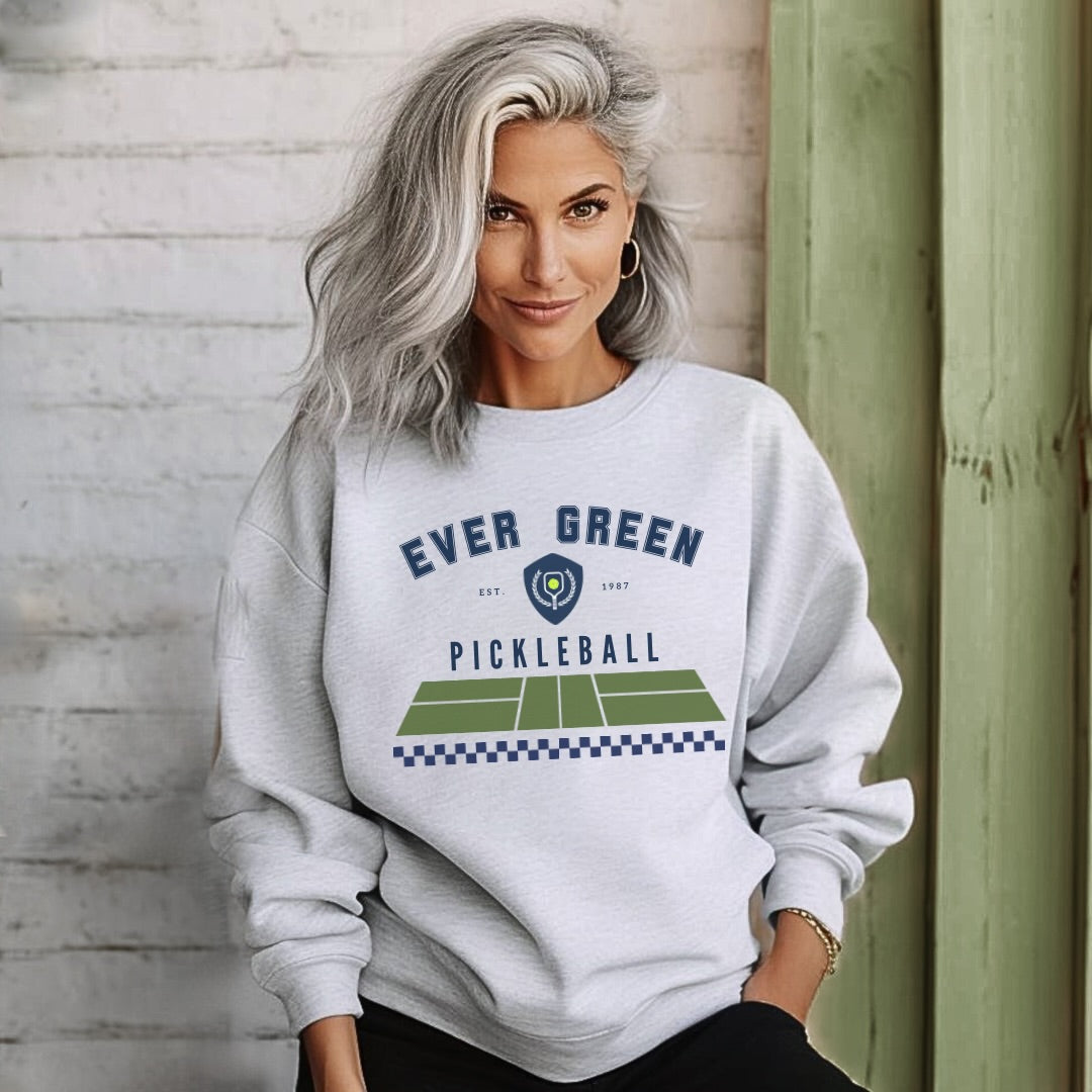 Ever Green pickleball crewneck sweatshirt