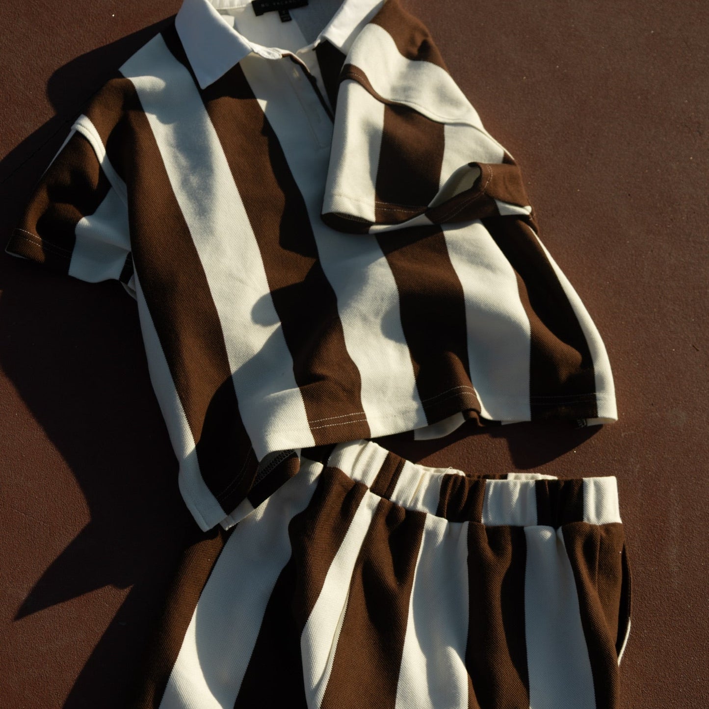 Short sleeve striped rugby set