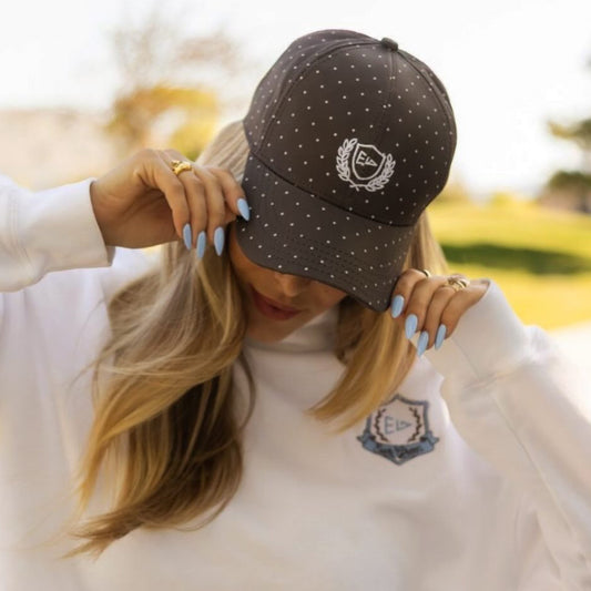 EG polka dot crest hat