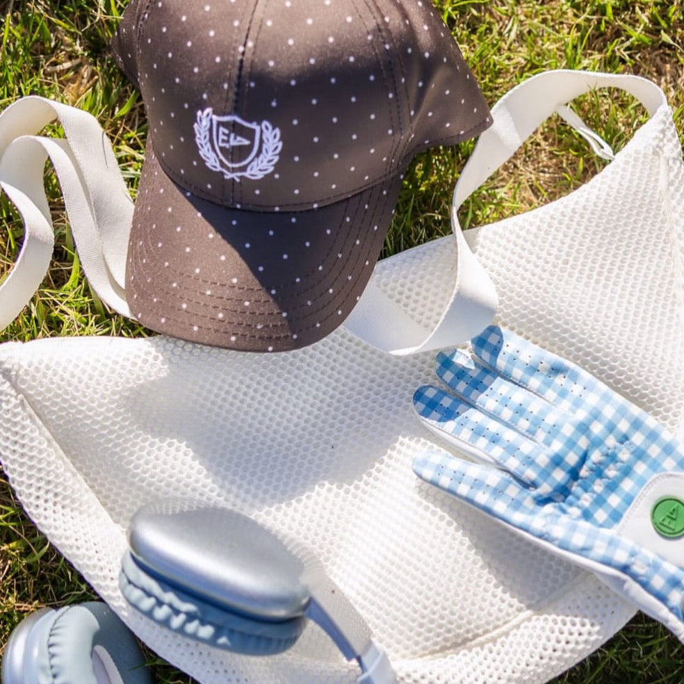 EG polka dot crest hat