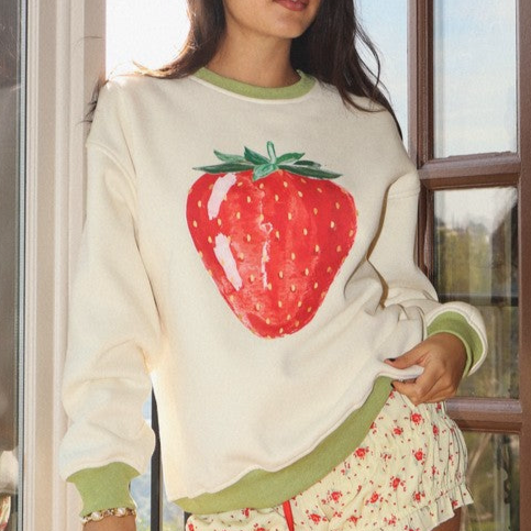 Oversized strawberry sweatshirt