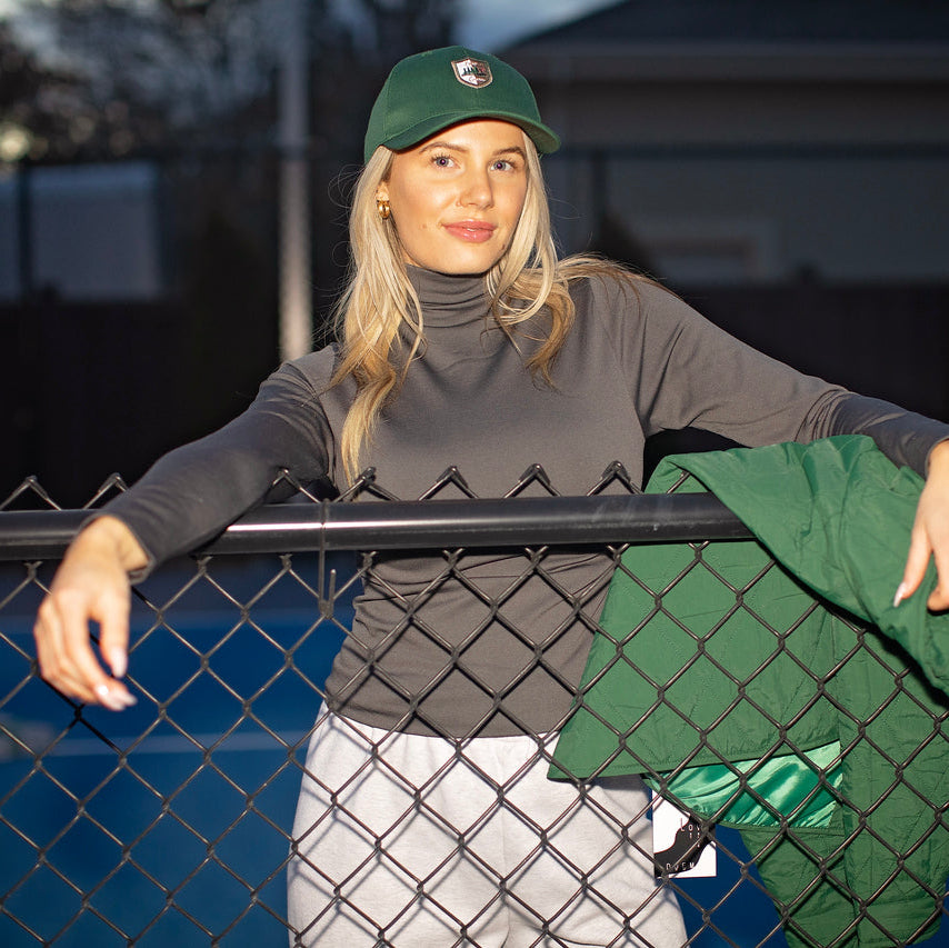 Fleece lined mock neck