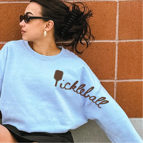 Handwritten Pickleball sweatshirt