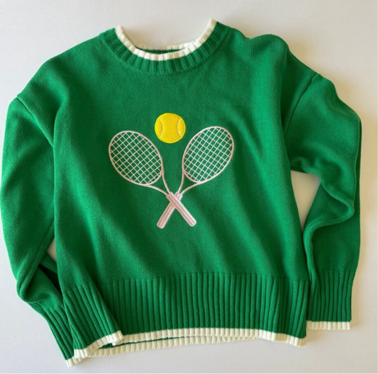 Pretty in play tennis sweater
