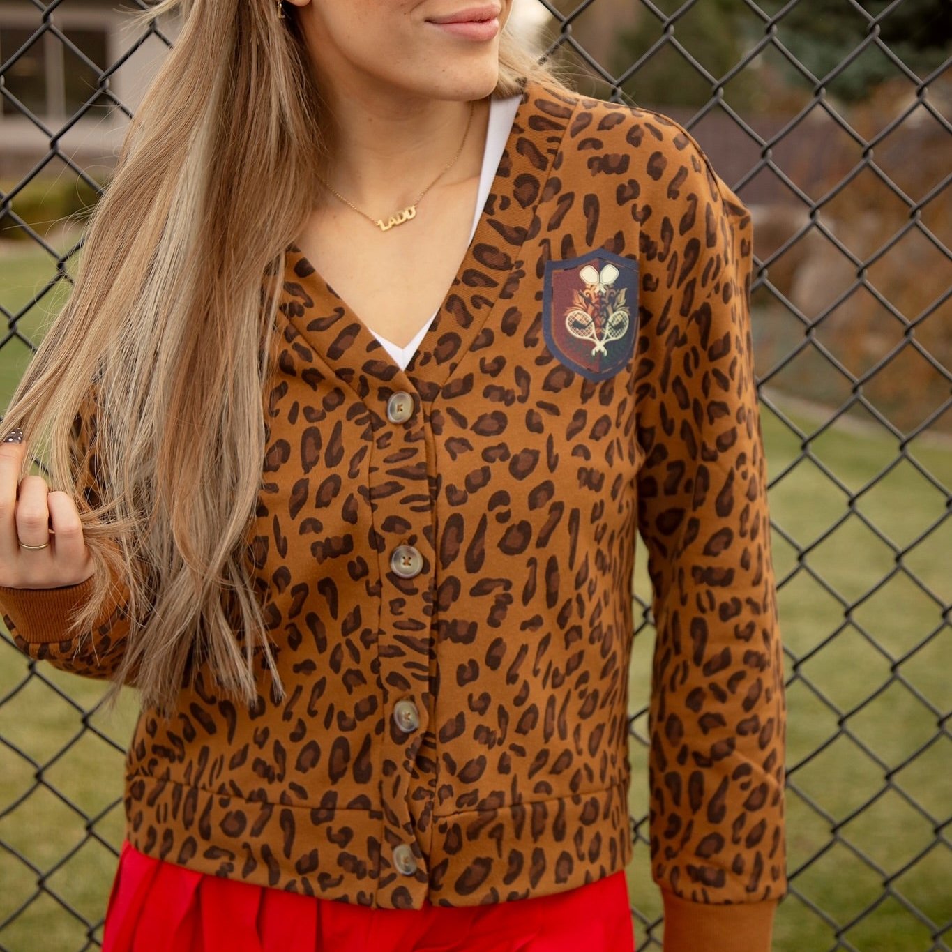 Leopard print cardigan