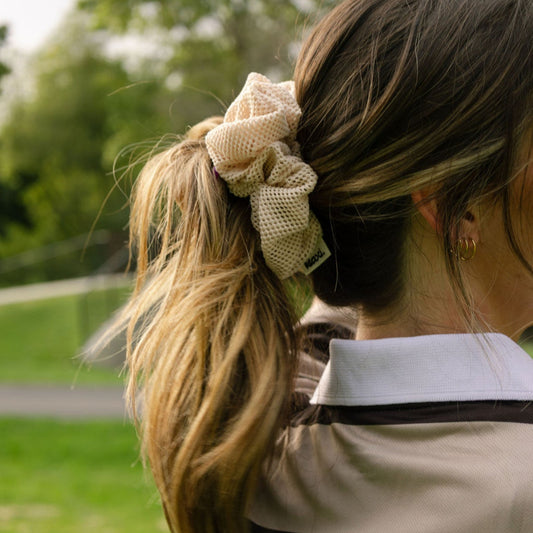 Mesh jersey scrunchie