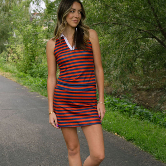 EG Classic striped skirt - red/navy