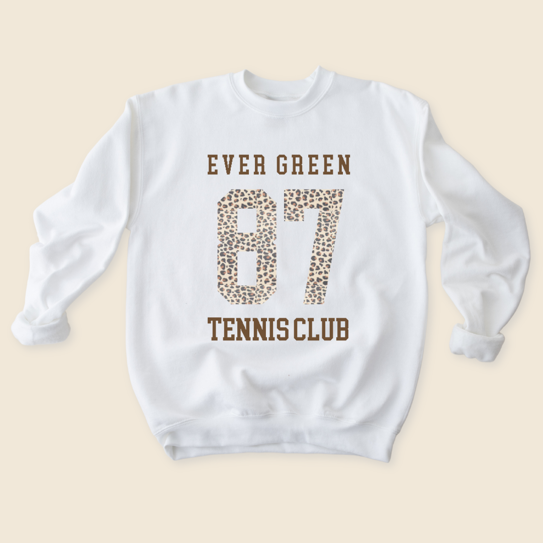 Leopard 87 tennis club sweatshirt