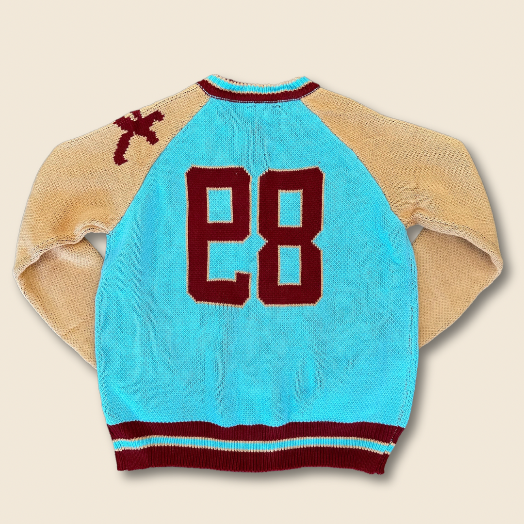 Color block Varsity cardigan