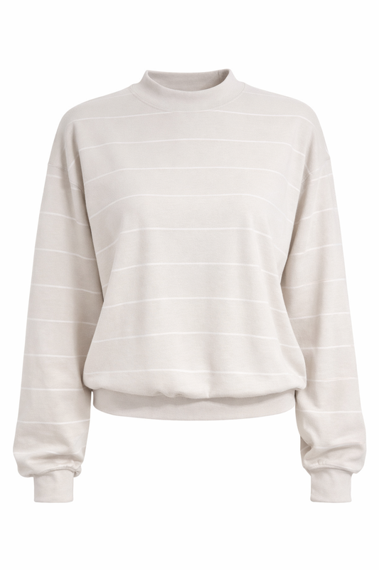 Scuba light striped crewneck