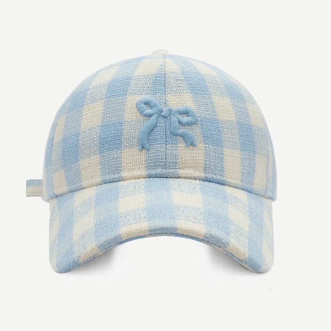 Gingham bow hat