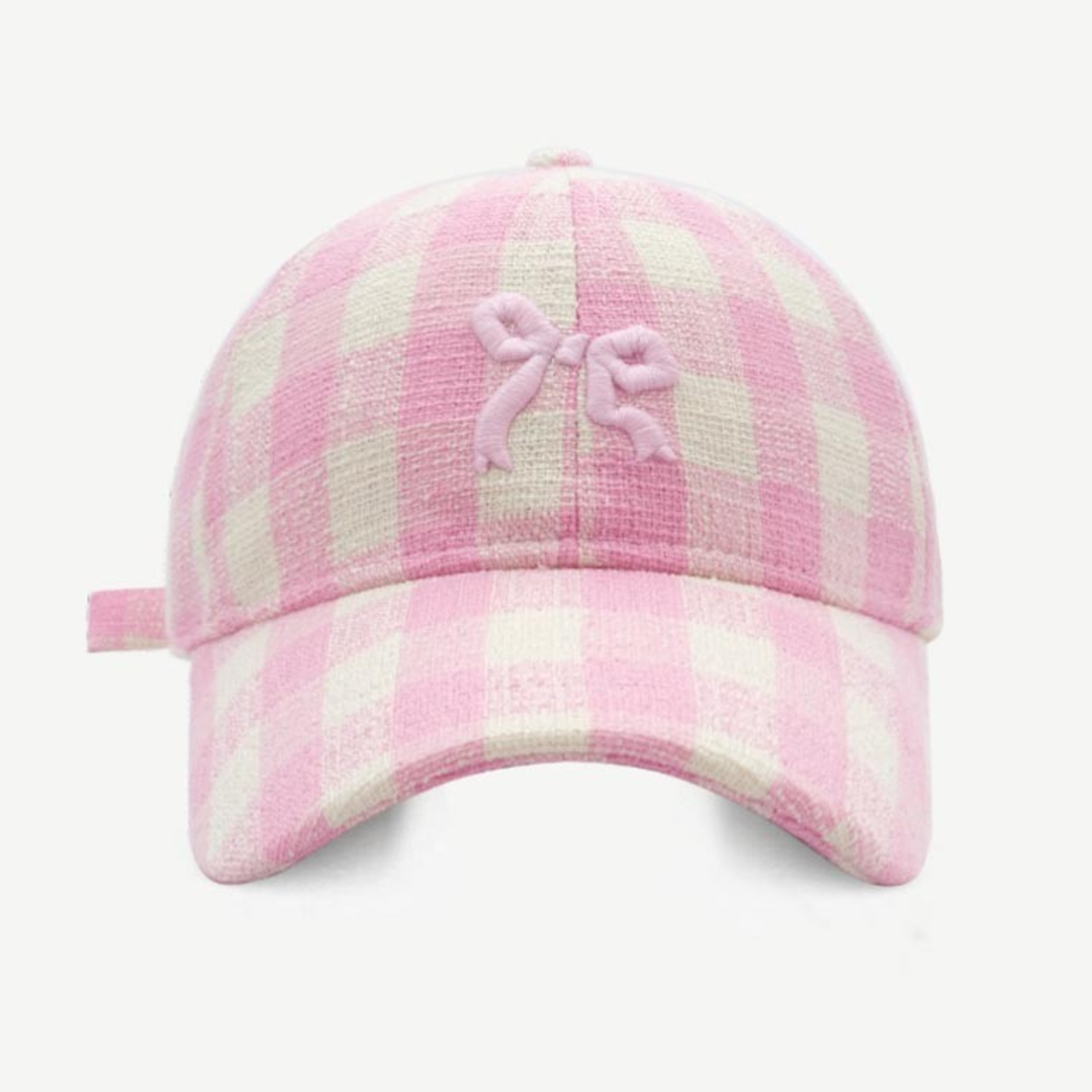 Gingham bow hat