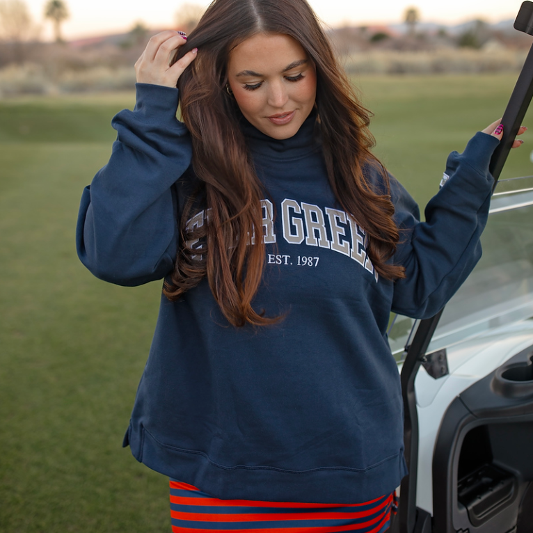 EG Mock neck sweatshirt - navy