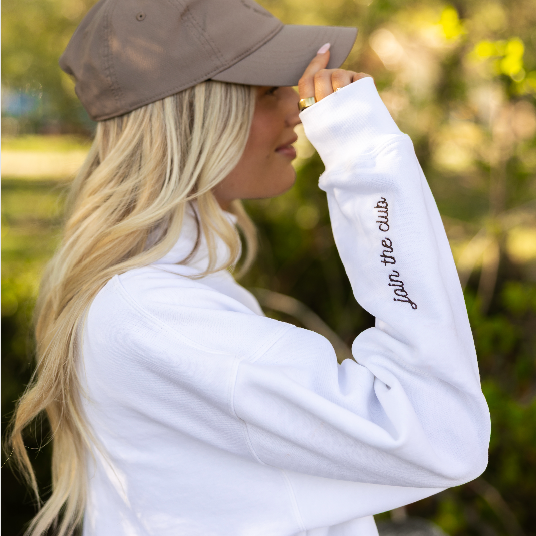EG cropped mock neck sweatshirt