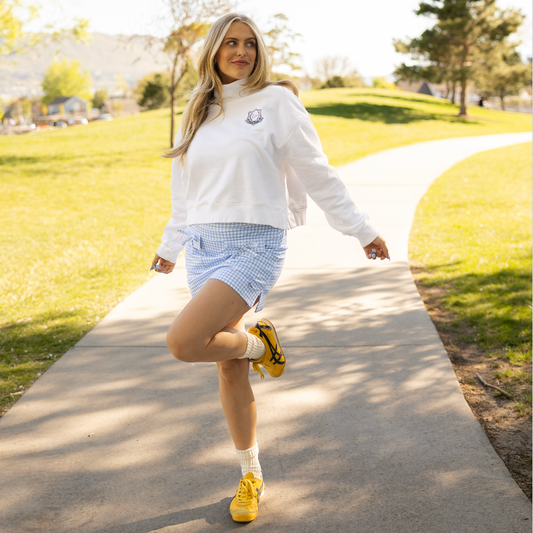 EG cropped mock neck sweatshirt