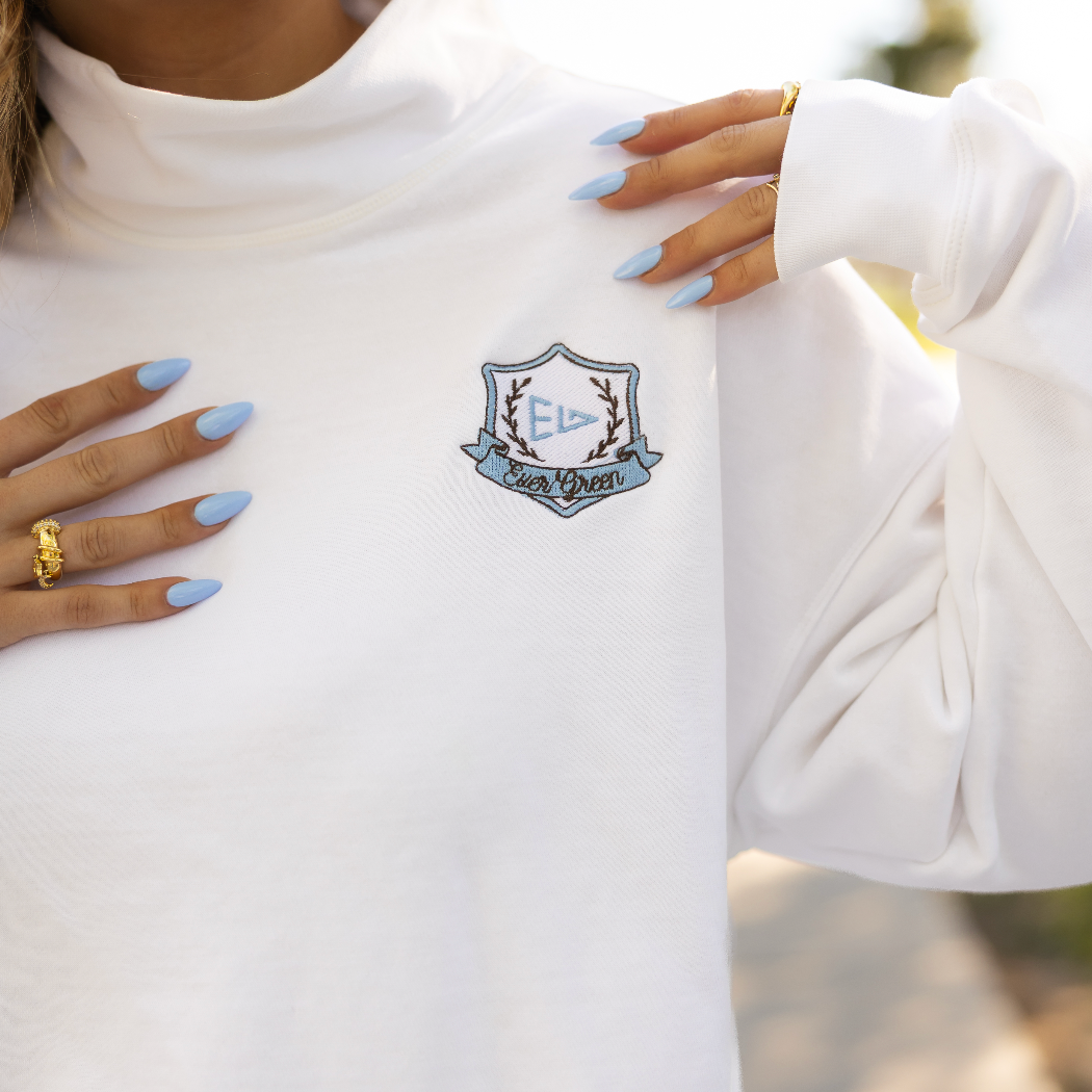EG cropped mock neck sweatshirt