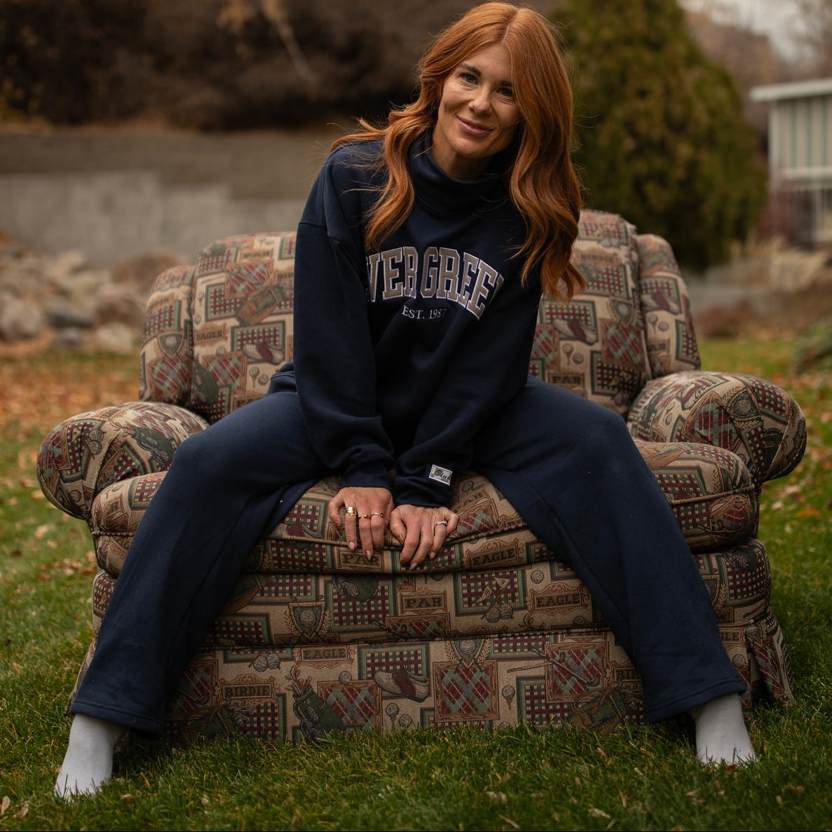 EG Mock neck sweatshirt - navy