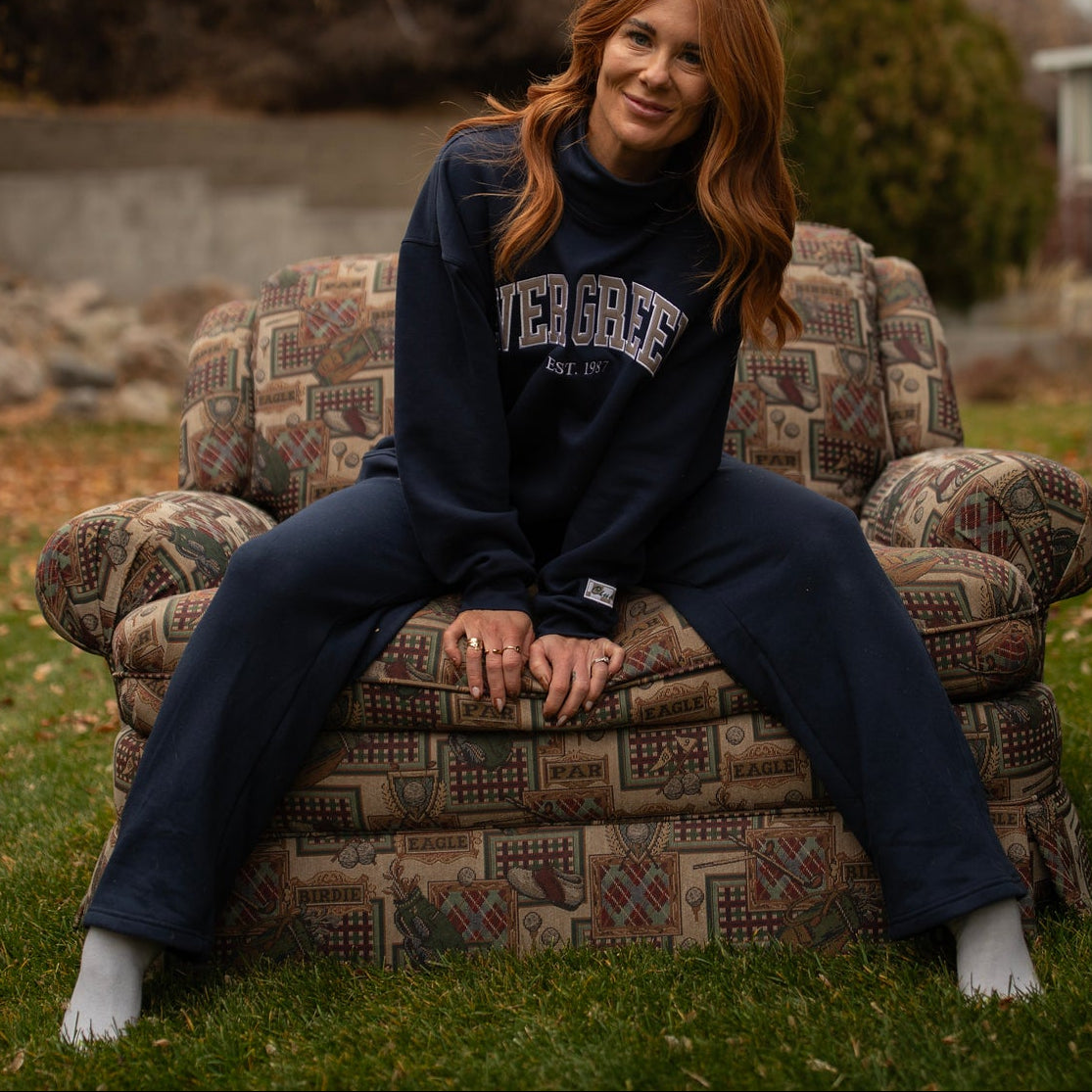 EG straight leg sweat pants - navy