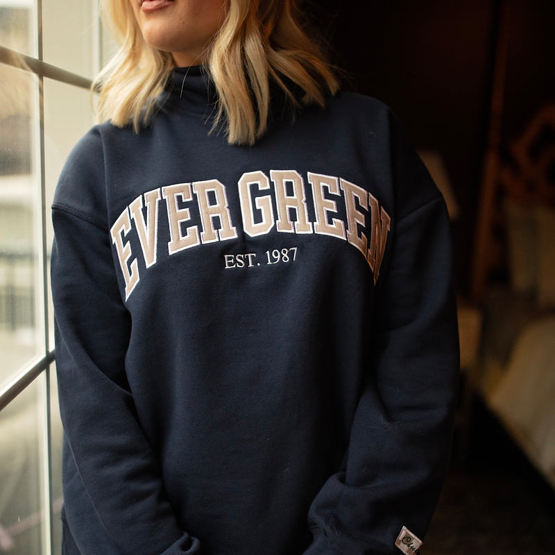 EG Mock neck sweatshirt - navy