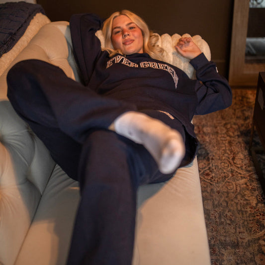 EG straight leg sweat pants - navy