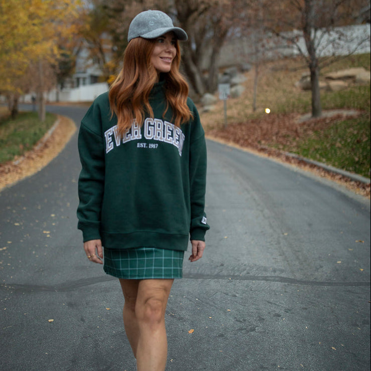 EG Mock neck sweatshirt - evergreen
