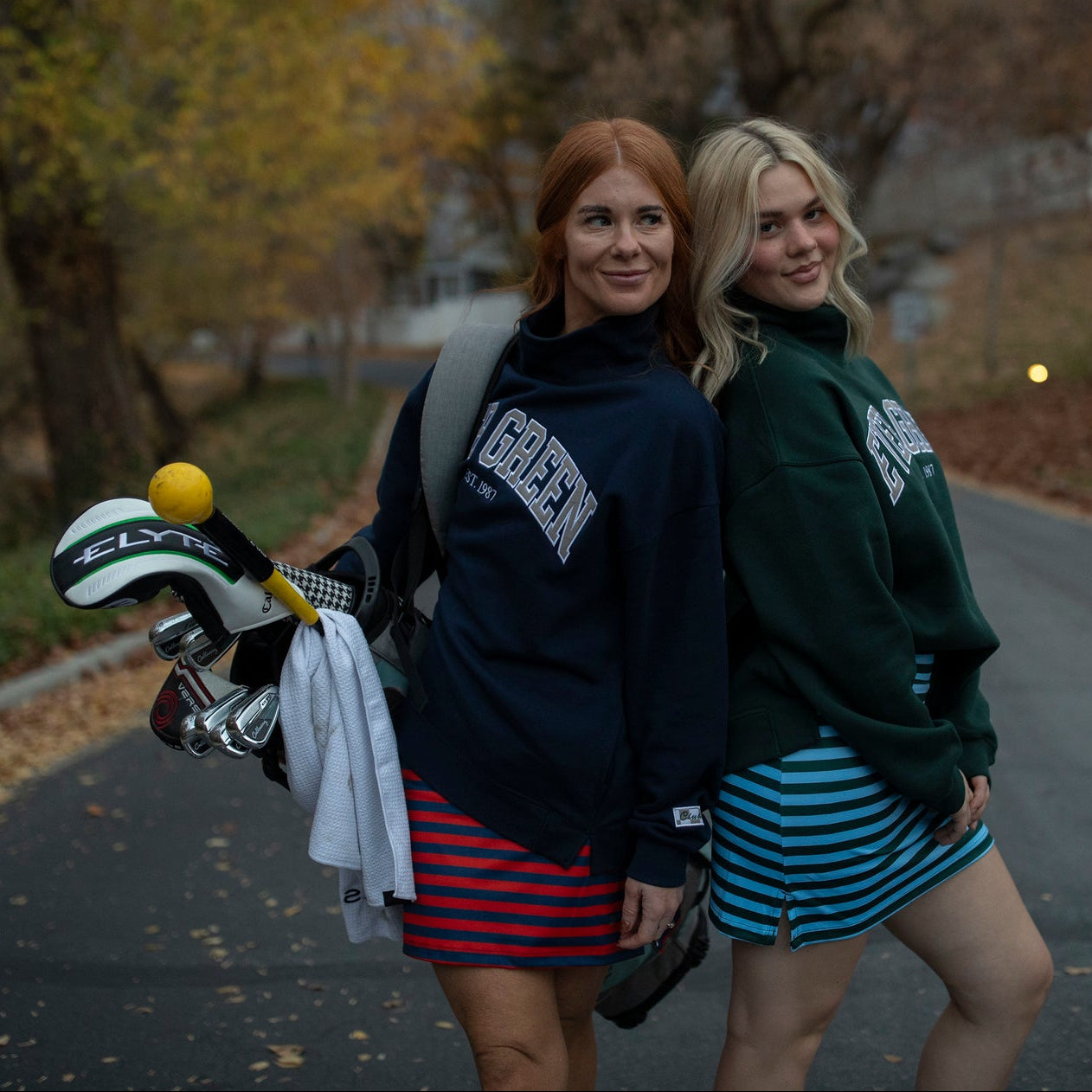 EG Mock neck sweatshirt - evergreen